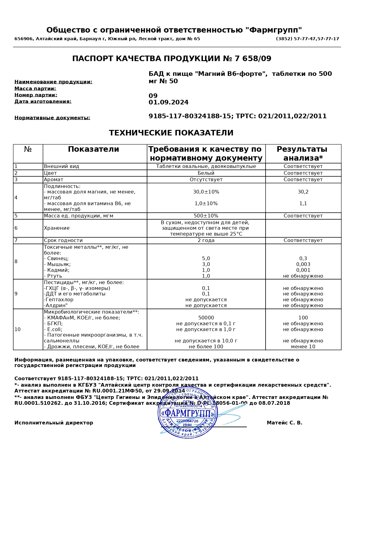Паспорт №092024